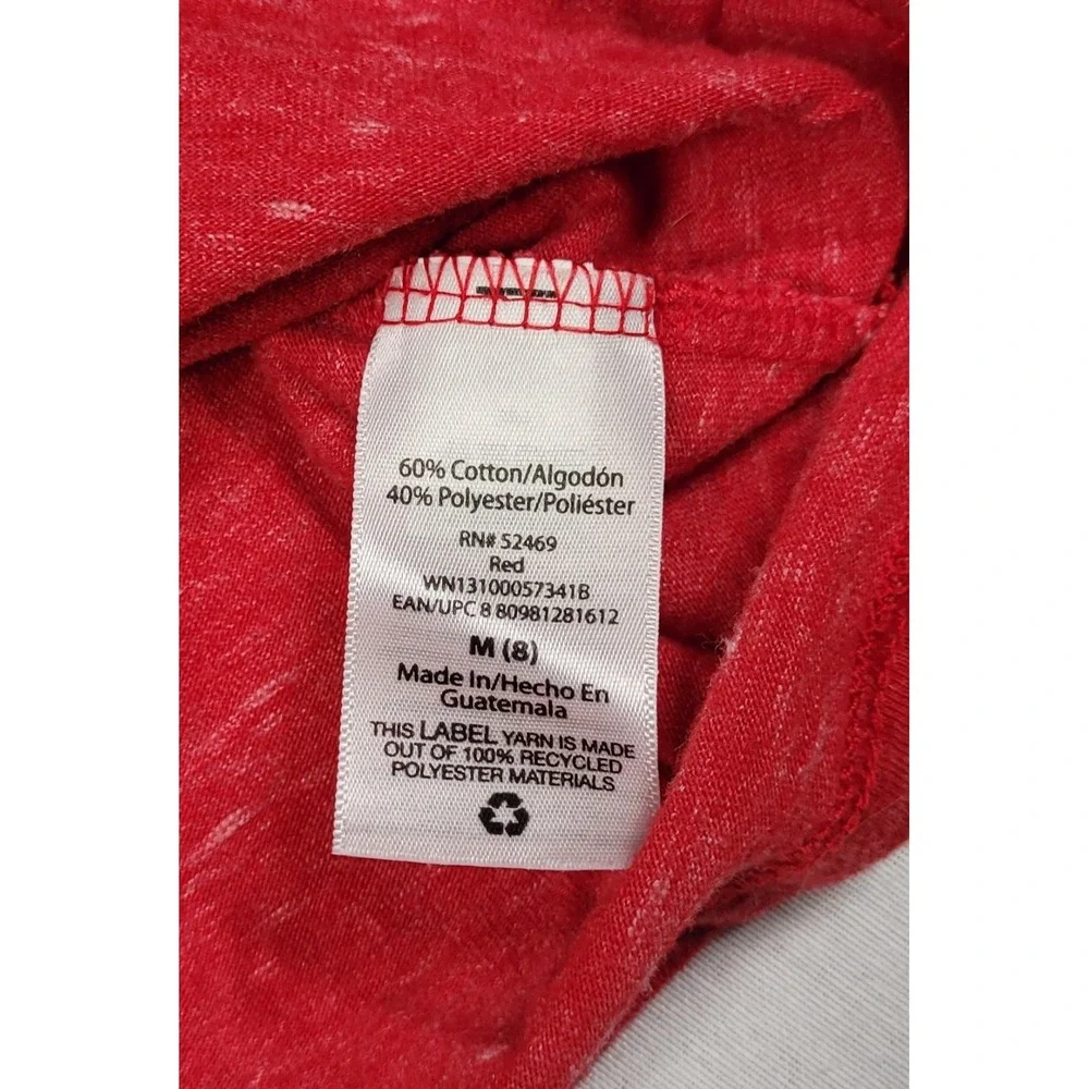 Wonder Nation Boy's Red Heathered Raglan Short Sleeve T-Shirt Size M (8)